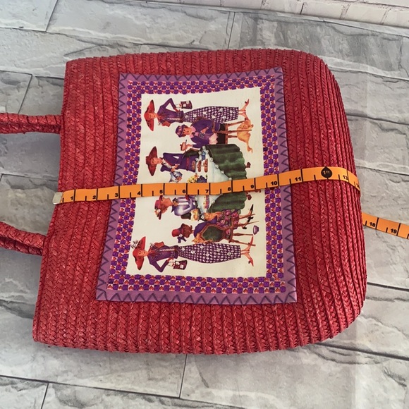 RARE Vintage straw tote bag - Picture 8 of 14